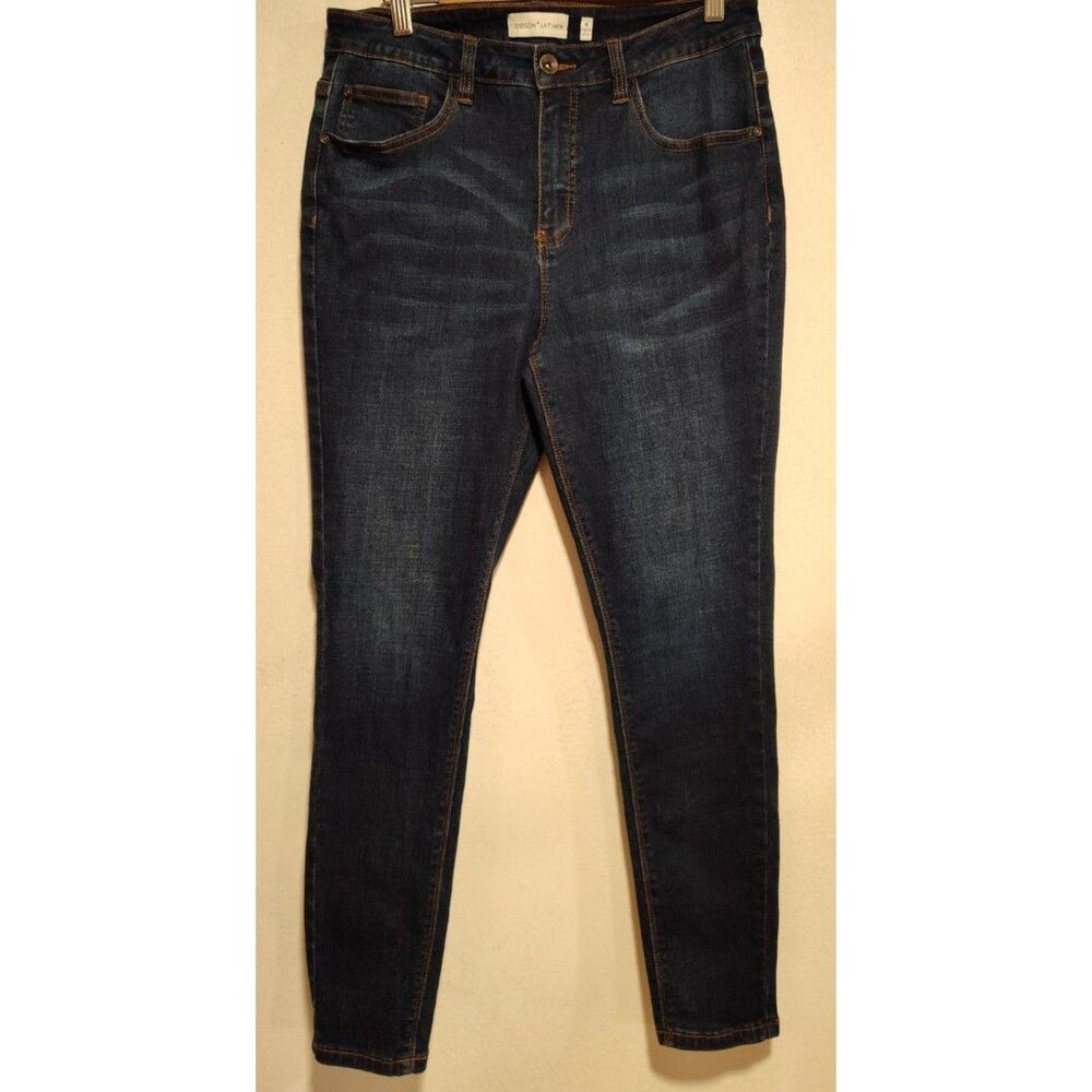 Gibson Latimer Women Blue Jean Size 10 Mid rise Skinny Denim Cotton Blend